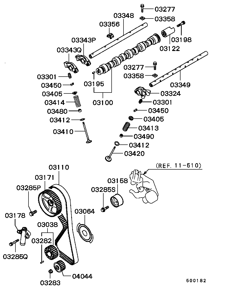 Mitsubishi MD30 8086 - Siksnas spriegotājs, Zobsiksna ps1.lv