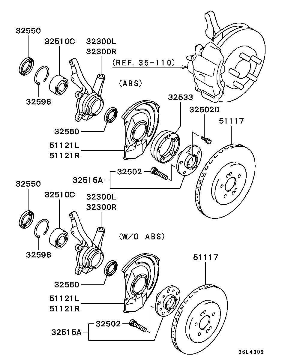 Mitsubishi MB30 3875 - Vārpstas blīvgredzens, Riteņa rumbas gultnis ps1.lv