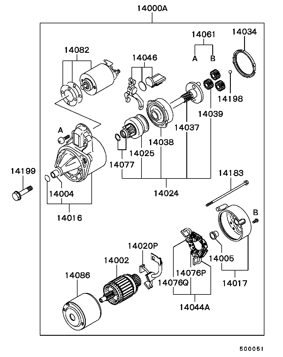 Chrysler MD172 860 - STARTER ASSY ps1.lv