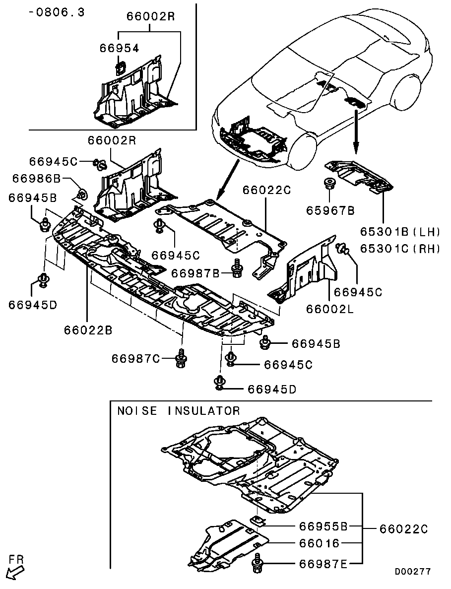 Mitsubishi 5370A326 - Motora telpas izolācija ps1.lv