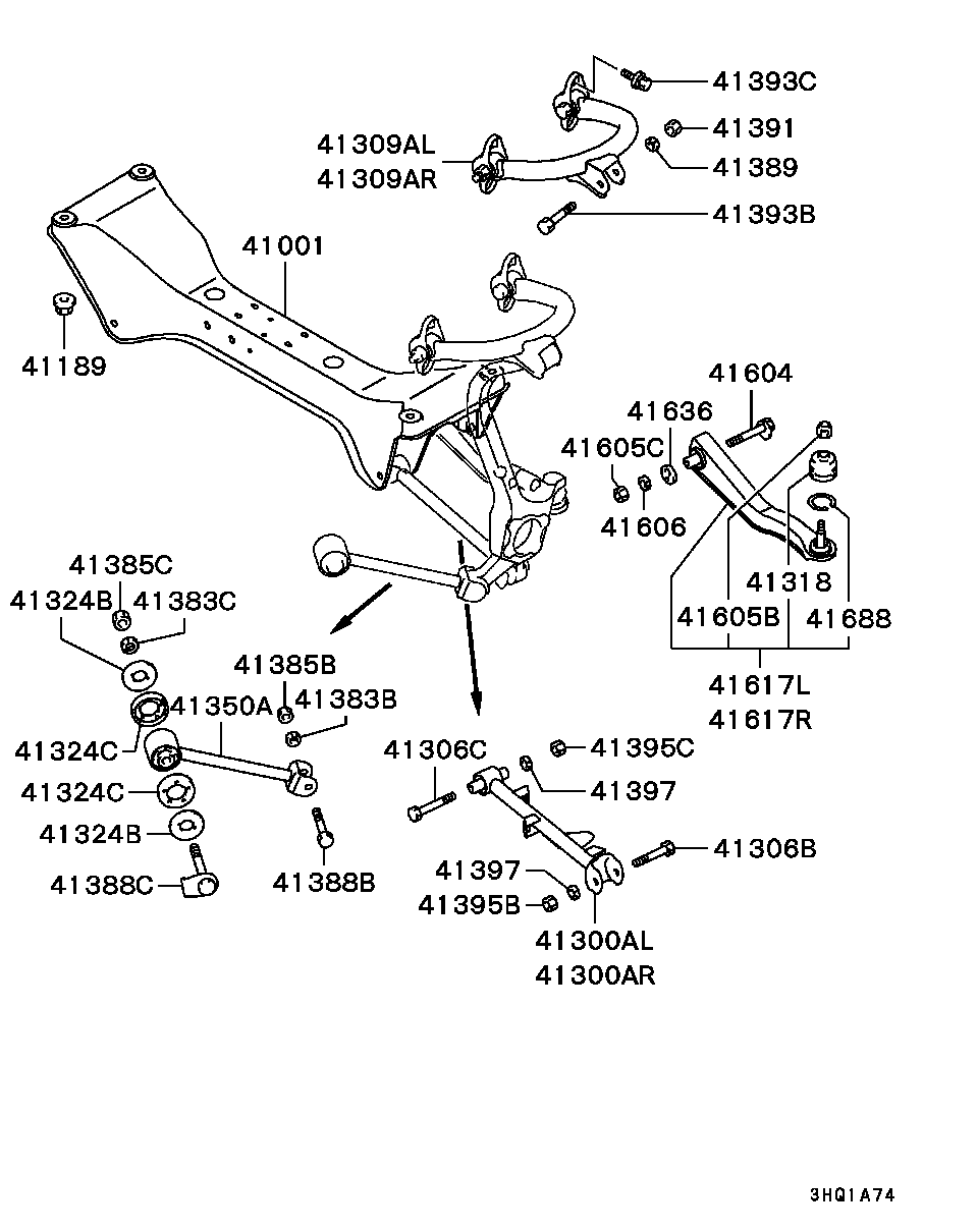 Mitsubishi MR272760 - Piekare, Šķērssvira ps1.lv