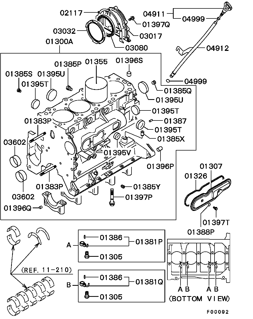 Mitsubishi MD168963 - Cilindru čaulu komplekts ps1.lv