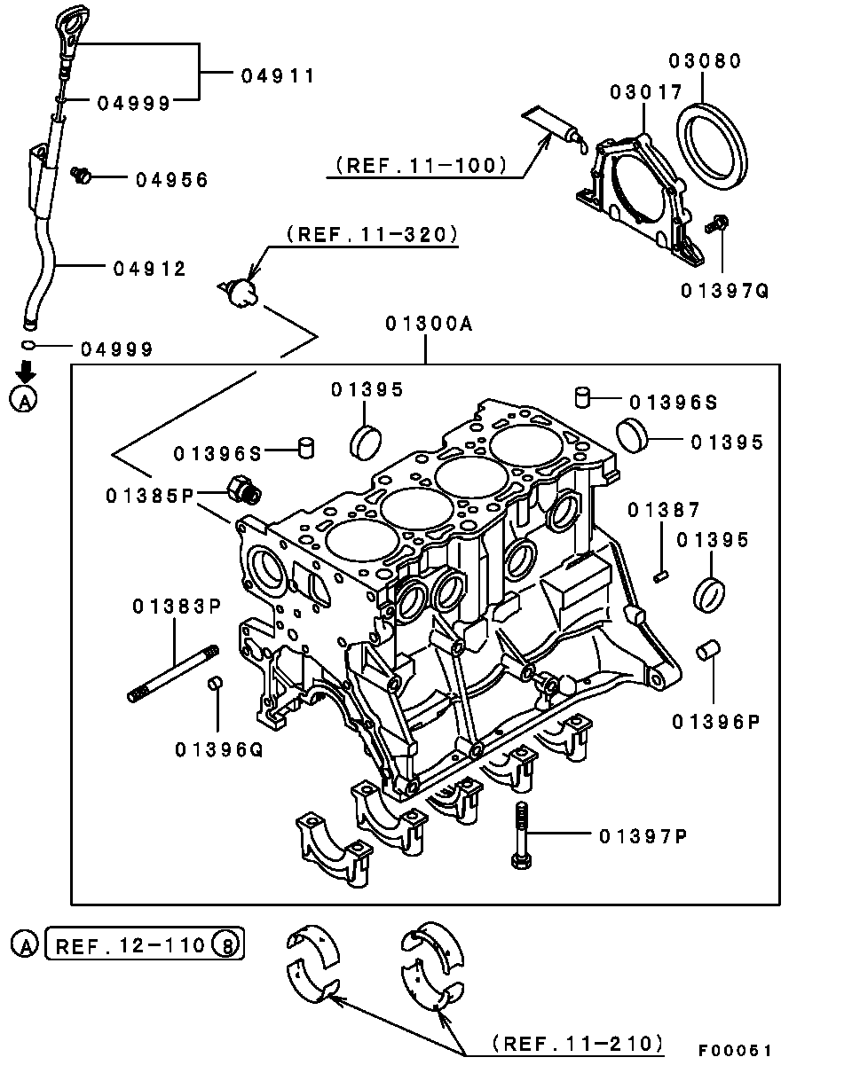 Mitsubishi MD372250 - Vārpstas blīvgredzens, Kloķvārpsta ps1.lv