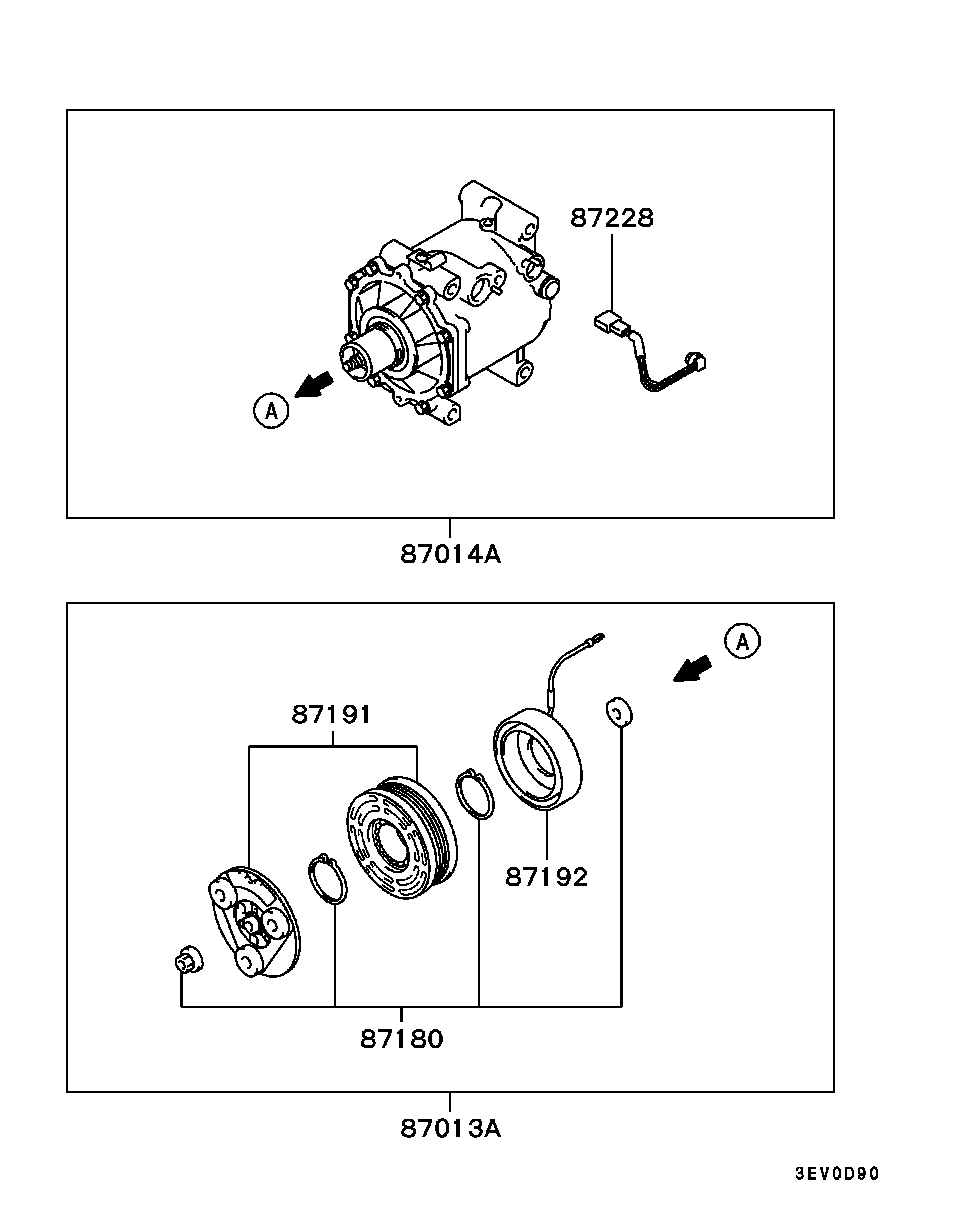 Mitsubishi 7813A035 - Kompresors, Gaisa kond. sistēma ps1.lv