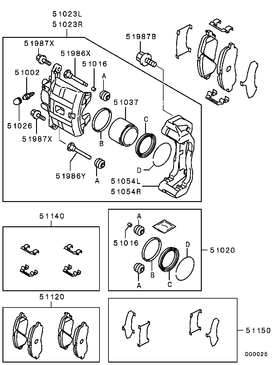 RELIANCE MN102618 - PAD SET,FR BRAKE ps1.lv