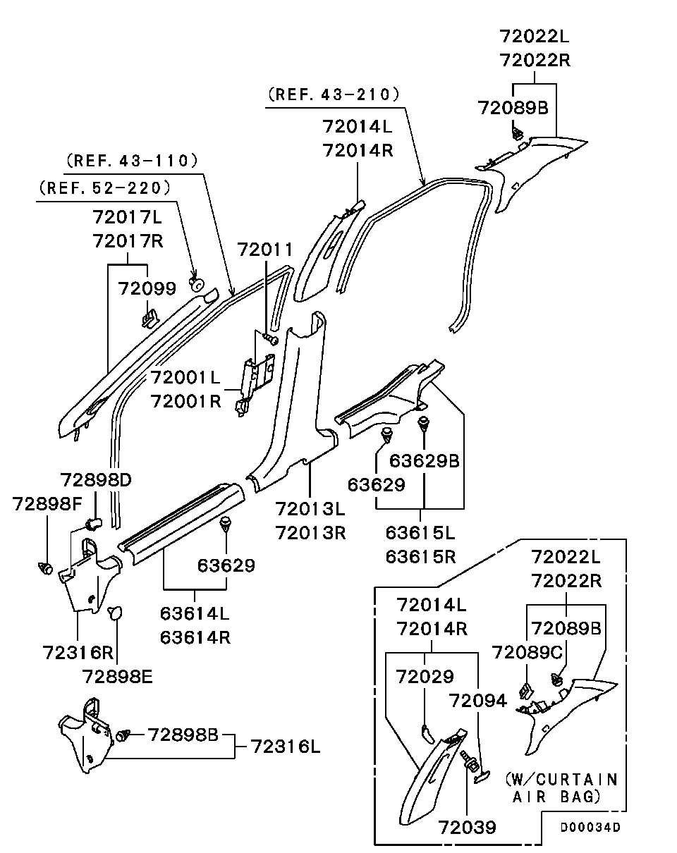 Mitsubishi MU488002 - Moldings / aizsarguzlika ps1.lv