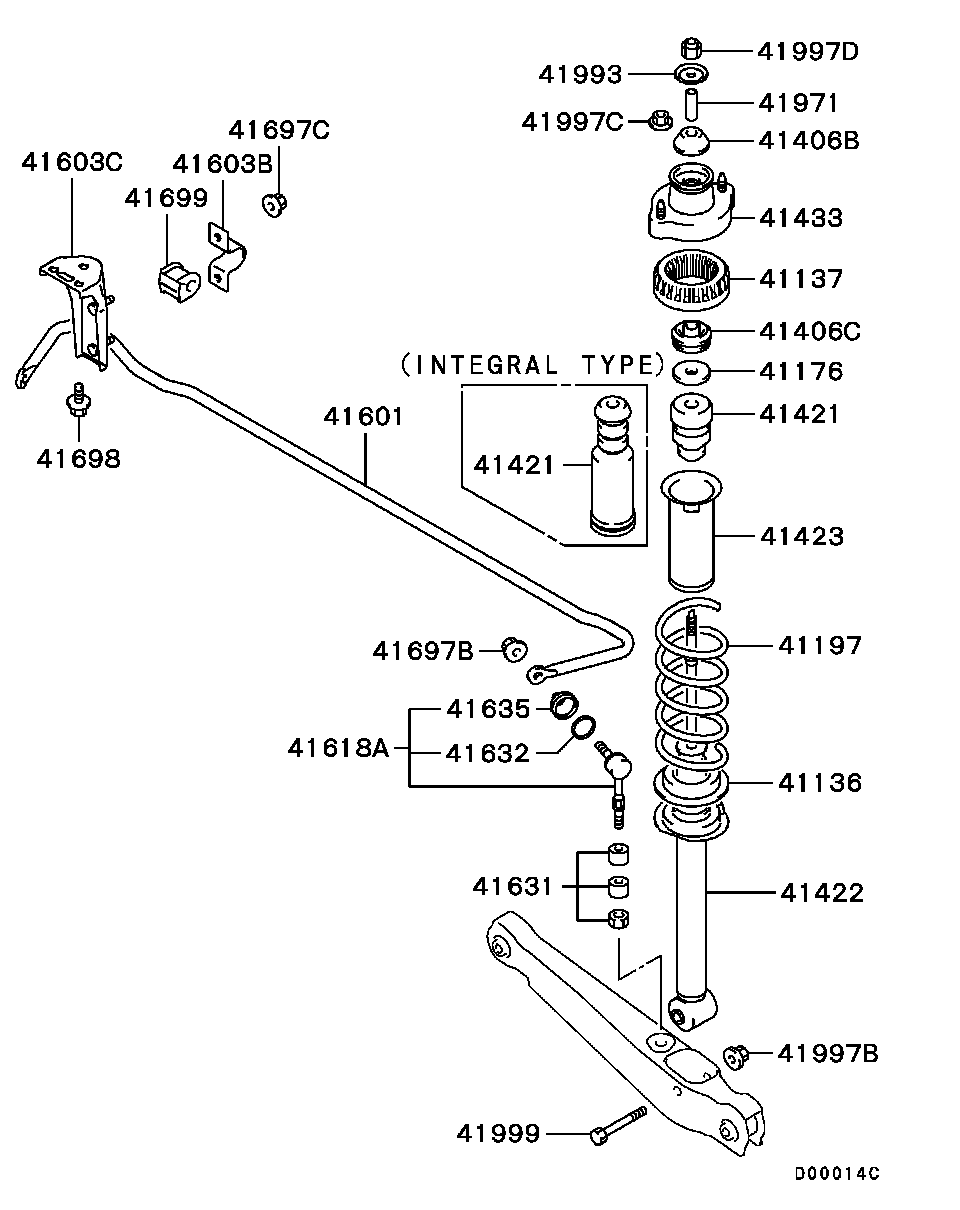 Chrysler MR403771 - Stiepnis / Atsaite, Stabilizators ps1.lv