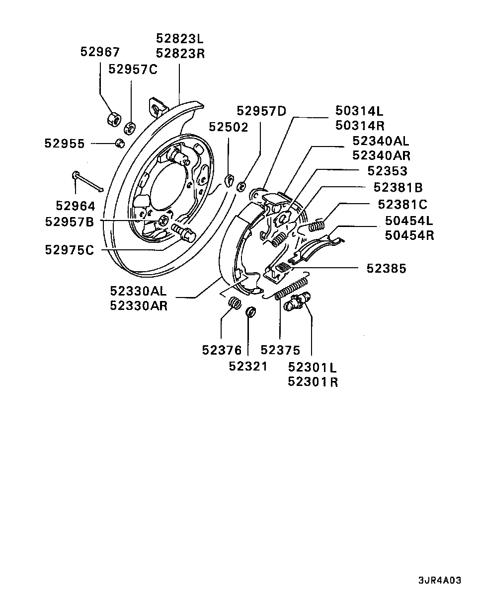 Mitsubishi MB85 7295 - Bremžu loku kompl., Stāvbremze ps1.lv