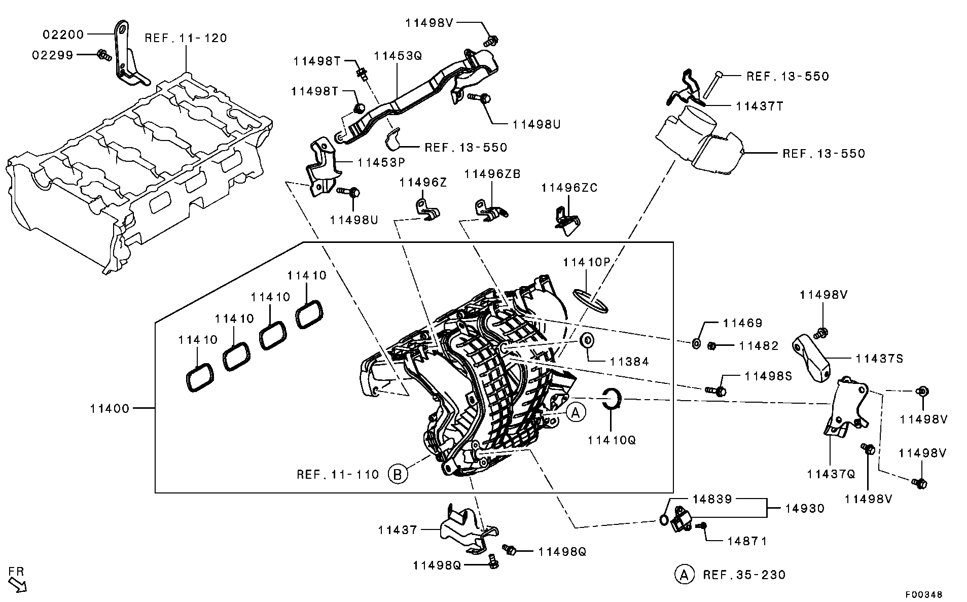 Mitsubishi 1542A133 - Blīve, Ieplūdes kolektors ps1.lv