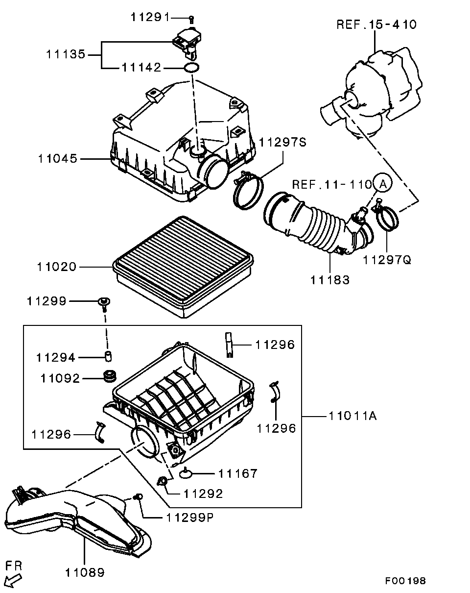 Mitsubishi 1500A358 - Gaisa filtrs ps1.lv