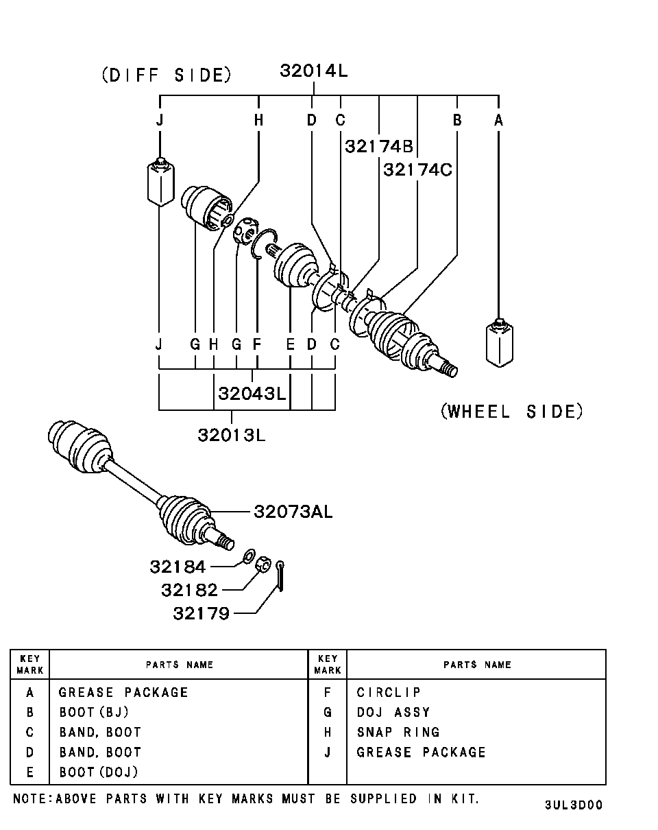 Mitsubishi MR336613 - Putekļusargs, Piedziņas vārpsta ps1.lv