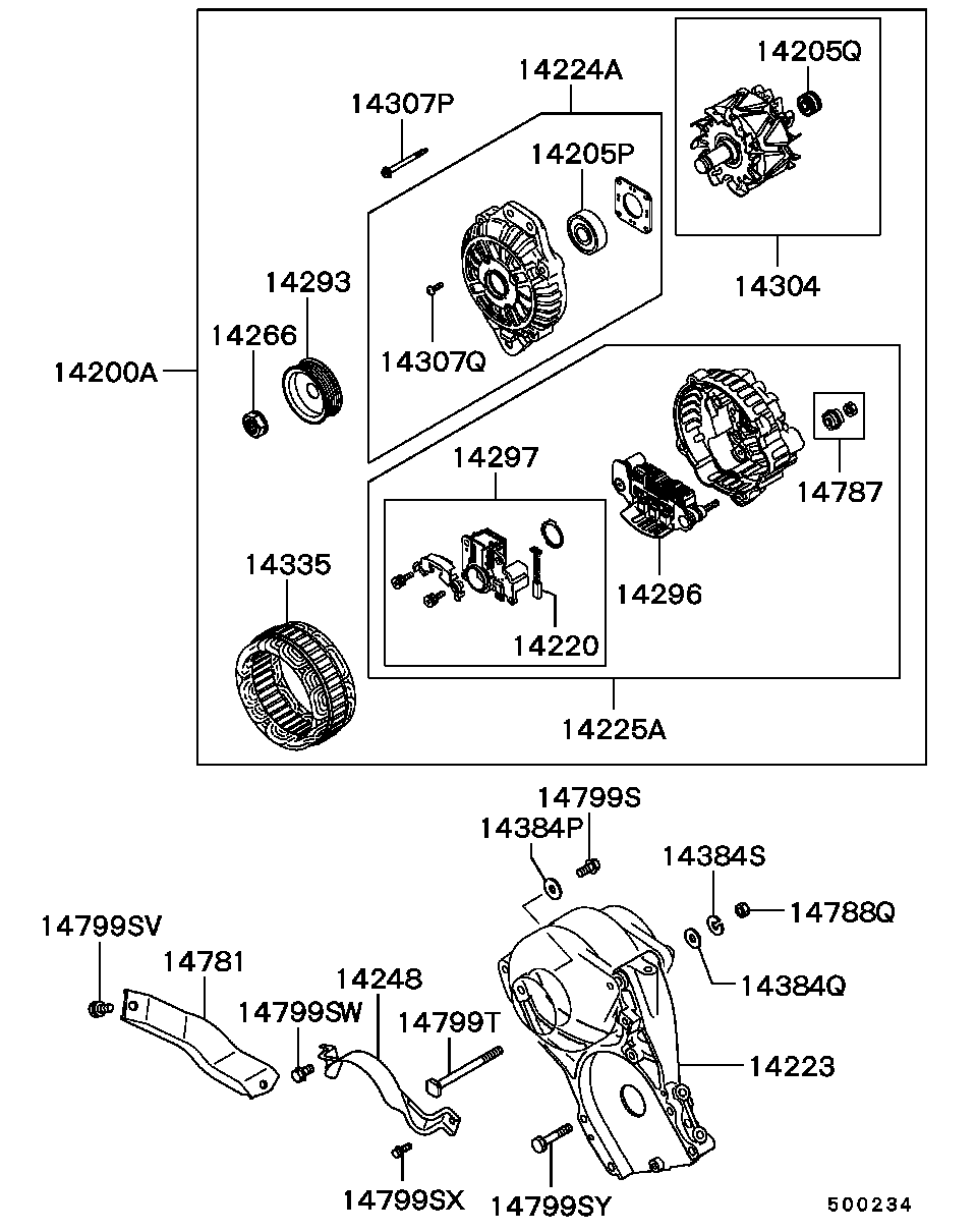 Mitsubishi MD354793 - Ģenerators ps1.lv