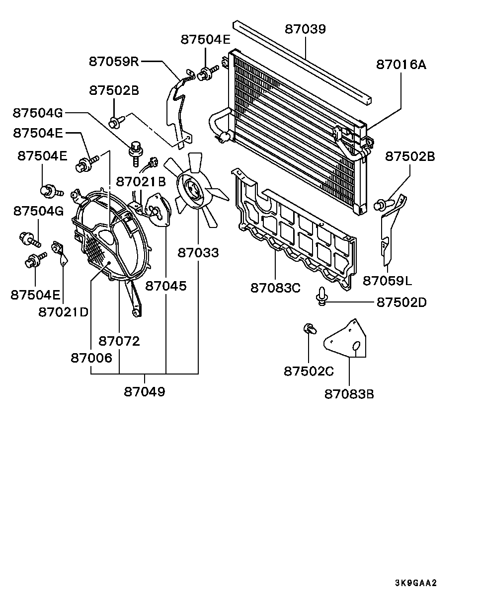 Mitsubishi MB657380 - Ventilators, Motora dzesēšanas sistēma ps1.lv