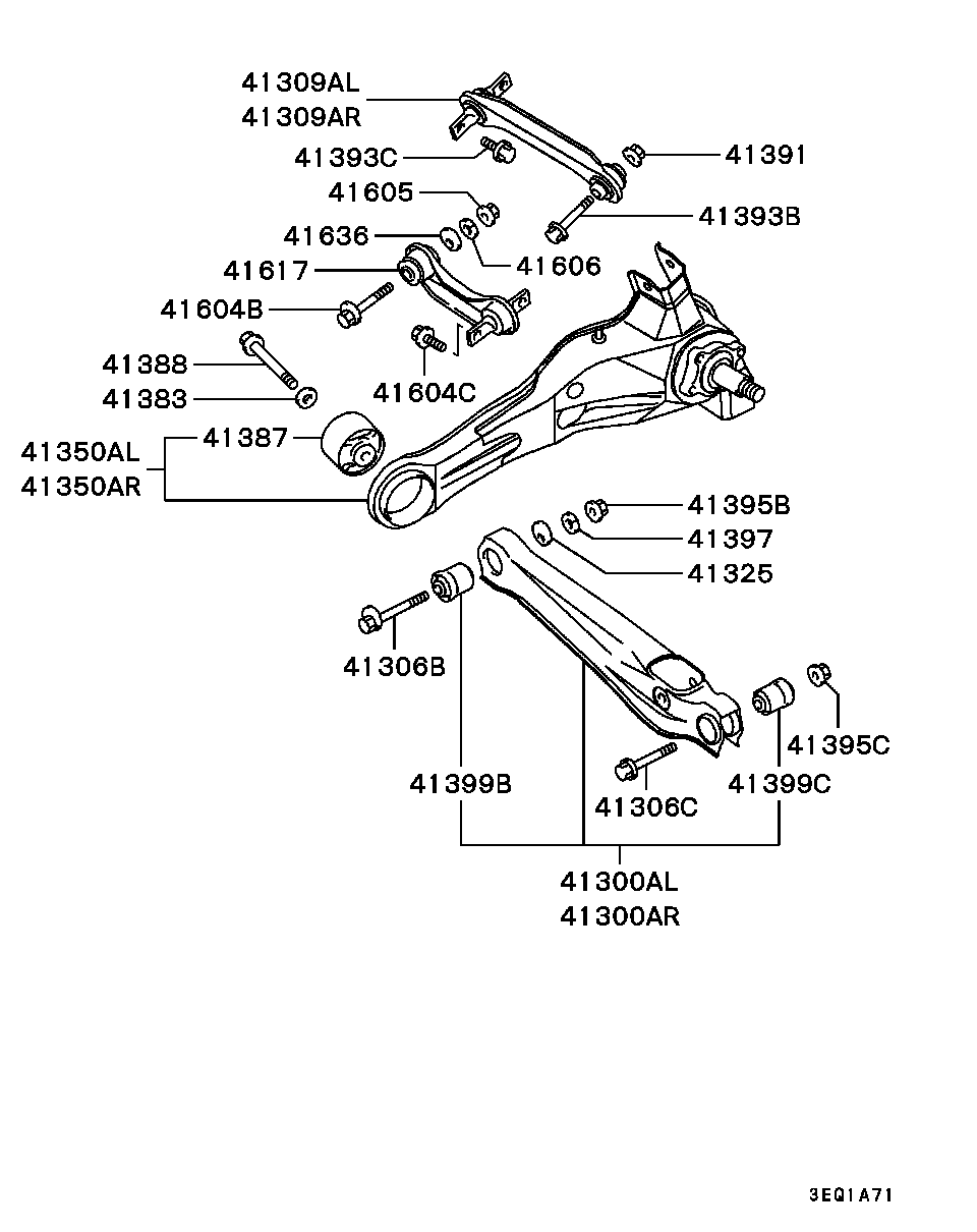 Mitsubishi MB80 9221 - Neatkarīgās balstiekārtas svira, Riteņa piekare ps1.lv