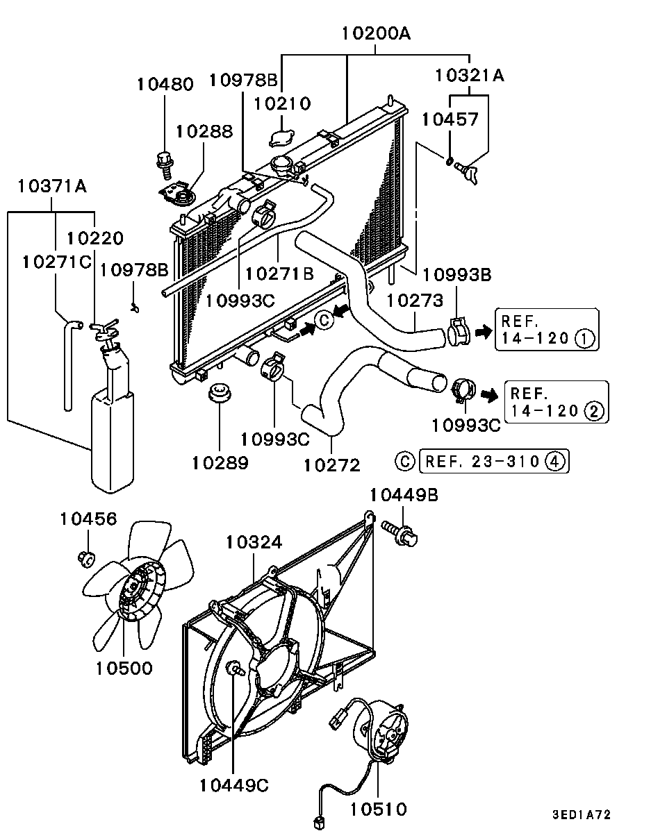 Mitsubishi MR241350 - Vāciņš, Dzesēšanas šķidruma rezervuārs ps1.lv