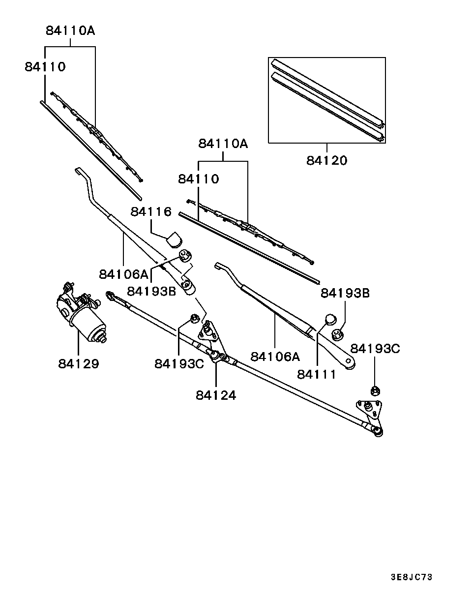 Mitsubishi MR245987 - Stikla tīrītāja slotiņa ps1.lv