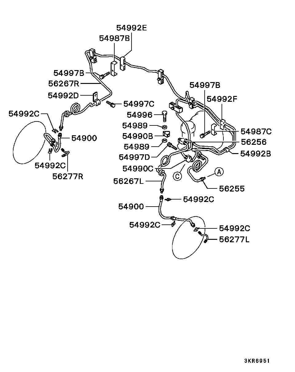 Mitsubishi MR249392 - Bremžu šļūtene ps1.lv