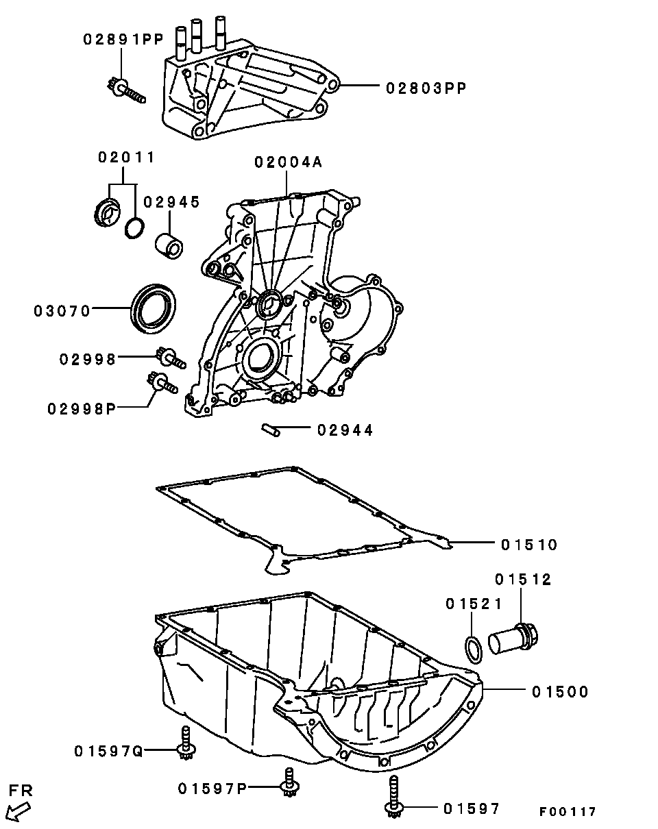 Mitsubishi MN960033 - Vārpstas blīvgredzens, Kloķvārpsta ps1.lv