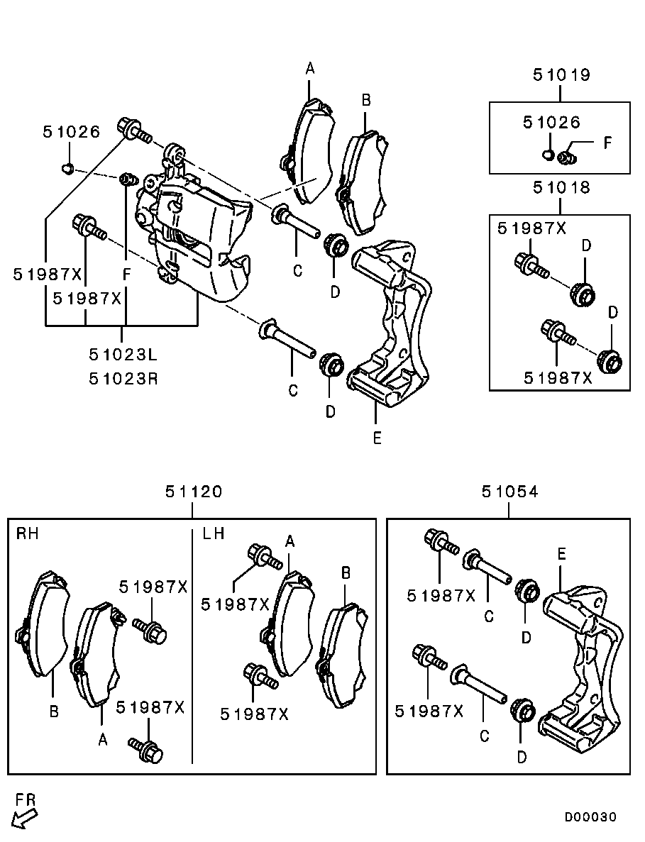 Mitsubishi 4605A065 - Bremžu suports ps1.lv