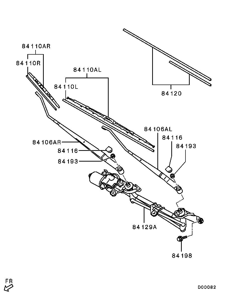 Mitsubishi MR574940 - Stikla tīrītāja slotiņa ps1.lv