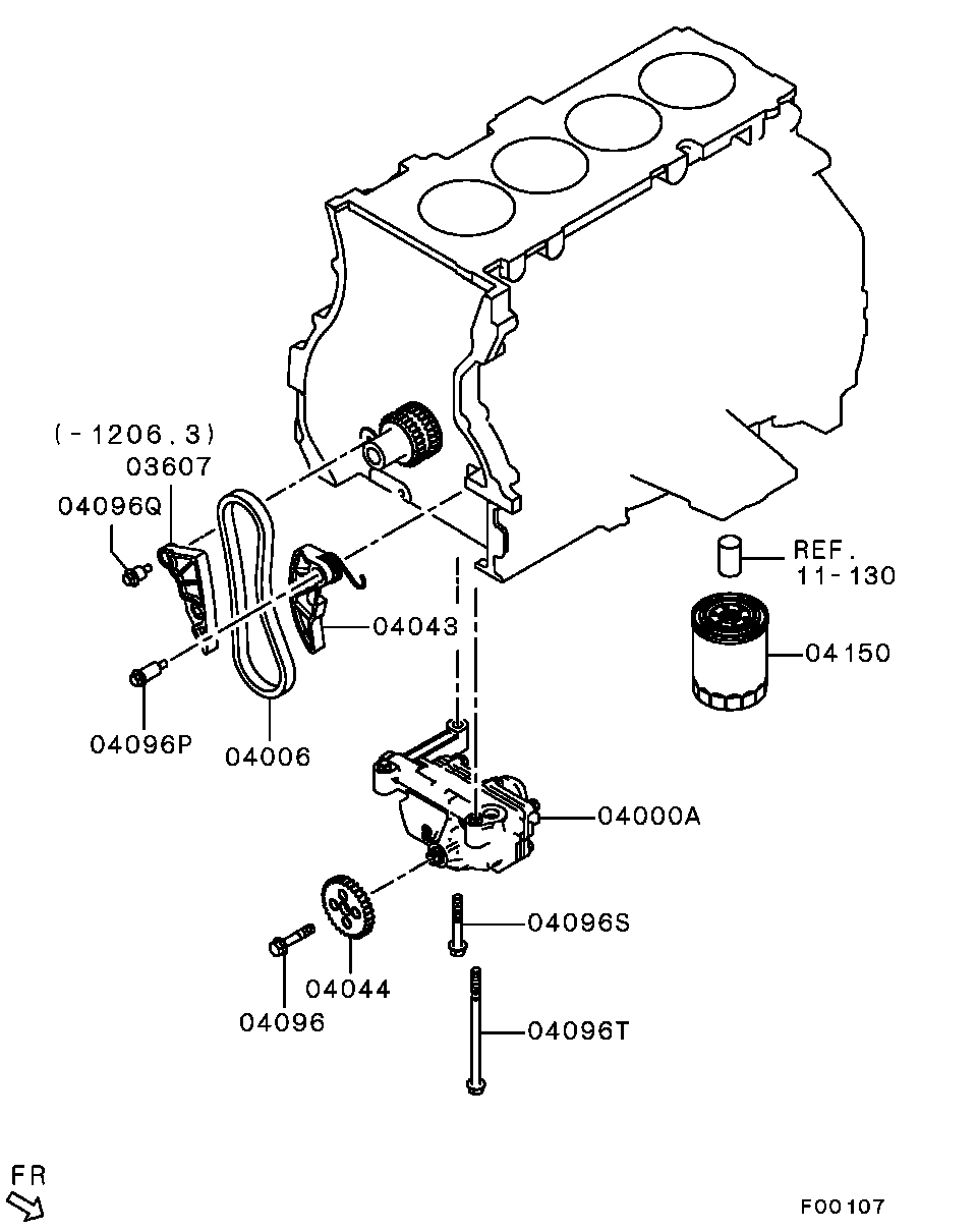 Mitsubishi MN 183897 - Sadales vārpstas piedziņas ķēdes komplekts ps1.lv