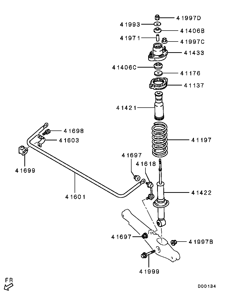 Mitsubishi 4156A004 - Bukse, Stabilizators ps1.lv