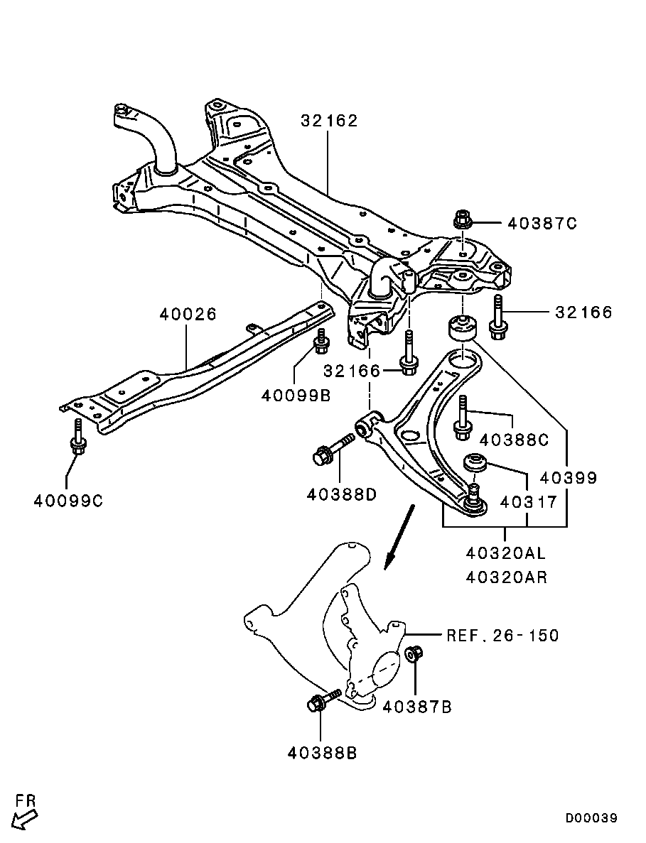 Mitsubishi 4000A021 - Tilta sija ps1.lv