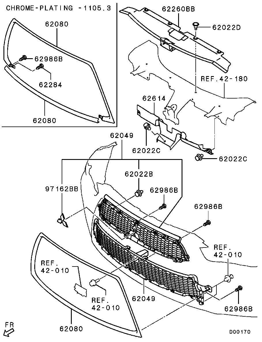 Mitsubishi 6402A198 - Radiatora reste ps1.lv