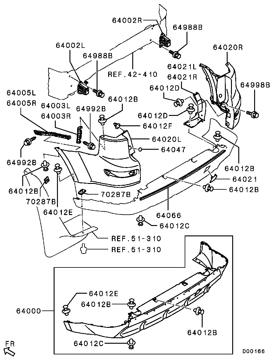 Mitsubishi 6410A622 - Bampers ps1.lv