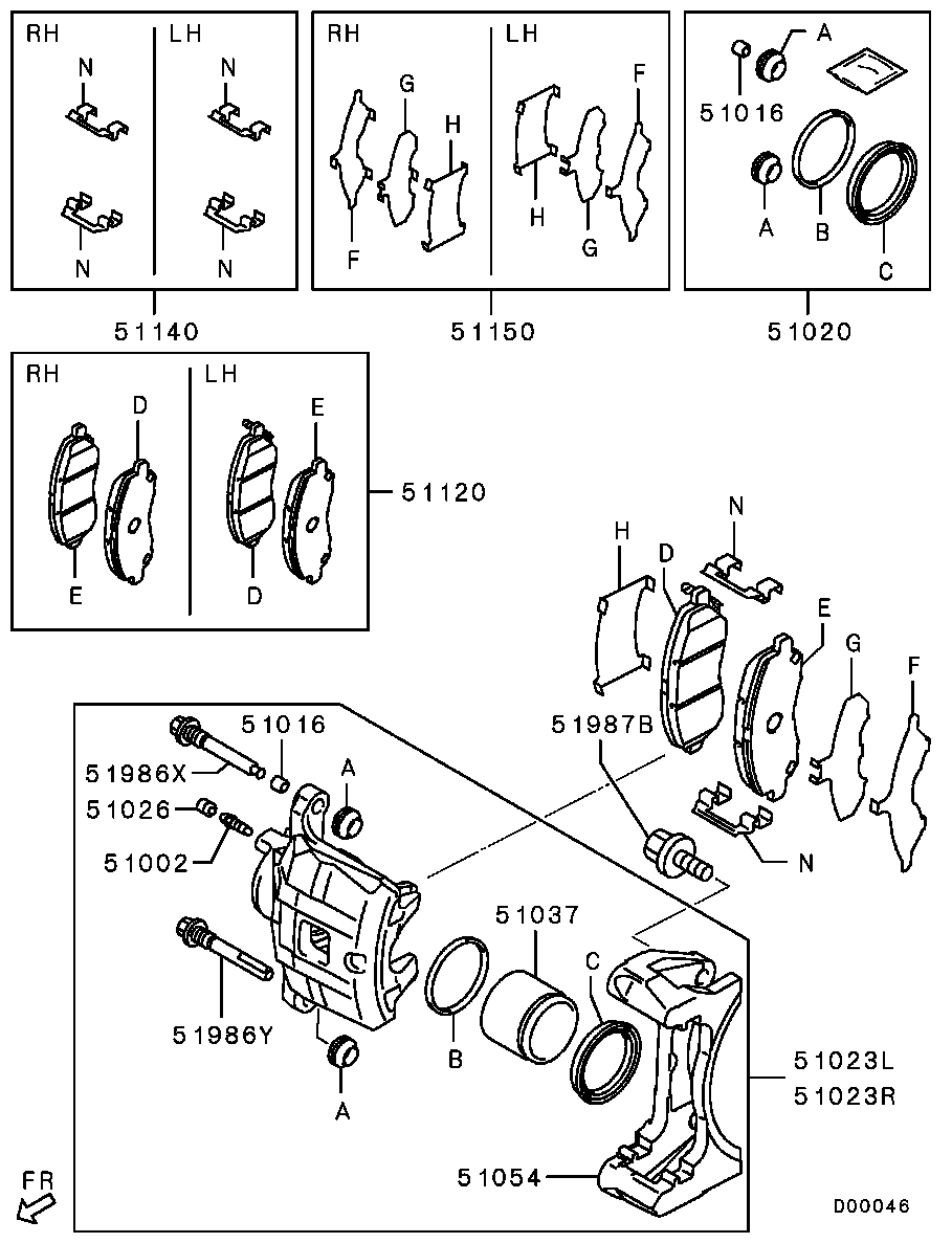 Mitsubishi MR307282 - Bremžu suporta skavas stipr. korpusa kompl. ps1.lv