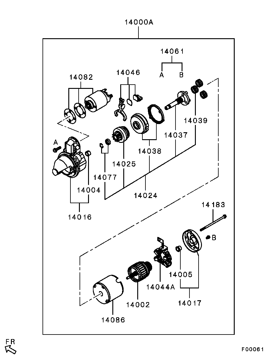 Mitsubishi 1810A008 - Starteris ps1.lv