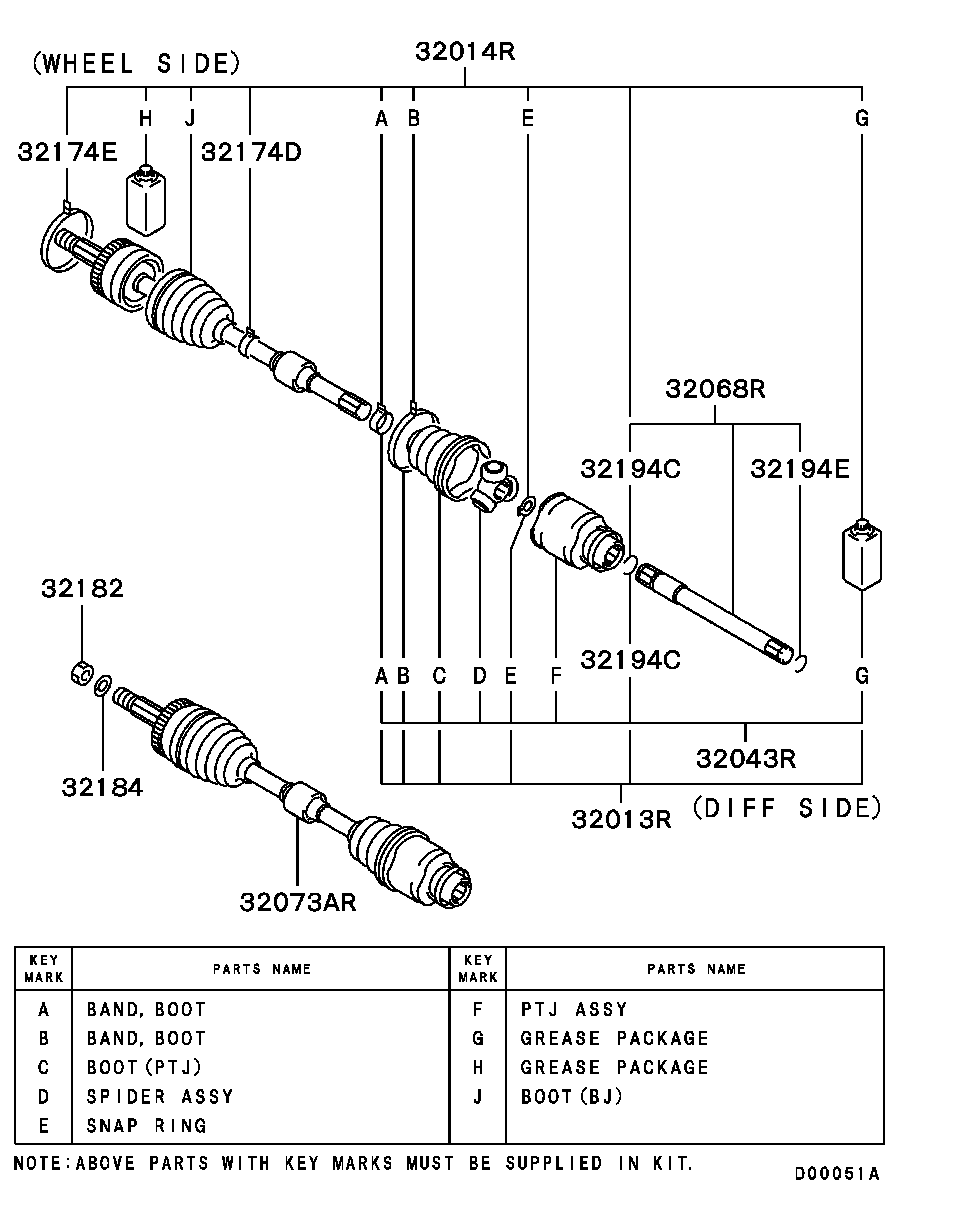 Mitsubishi MU000679 - Riteņa rumbas gultņa komplekts ps1.lv