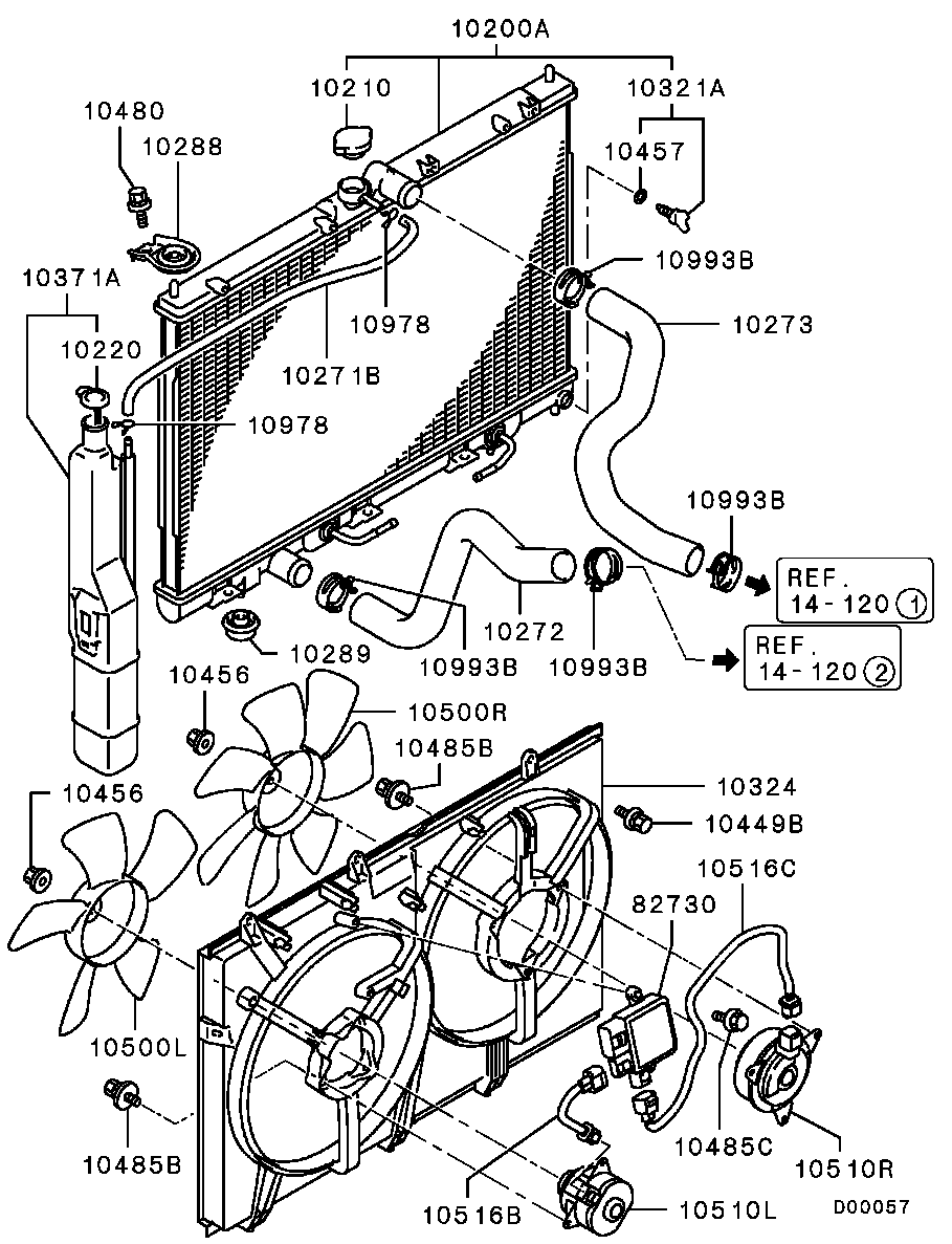 Mitsubishi MR312897 - Ventilators, Motora dzesēšanas sistēma ps1.lv