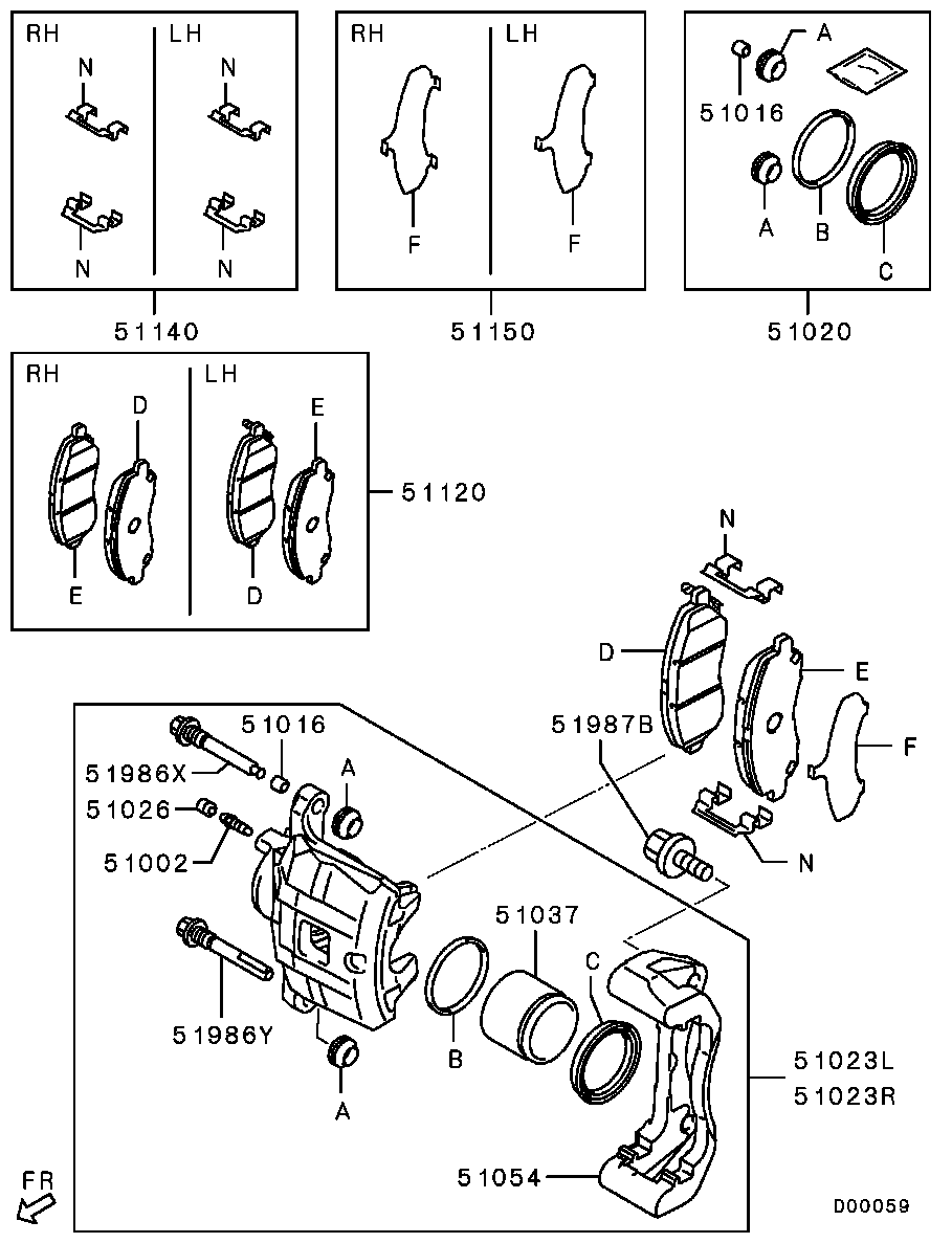 RELIANCE 4605A261 - PAD SET,FR BRAKE ps1.lv