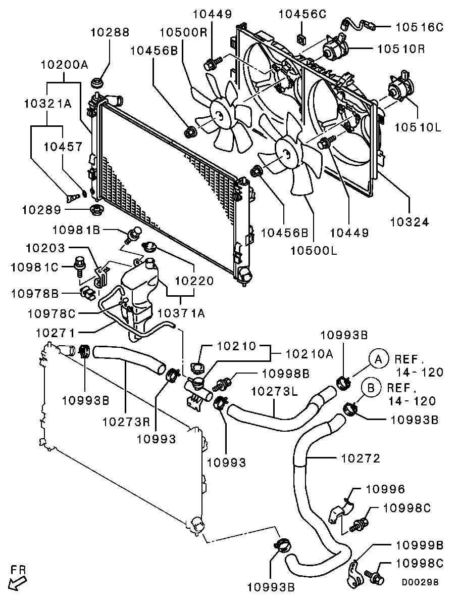 Mitsubishi MR312899 - Ventilators, Motora dzesēšanas sistēma ps1.lv