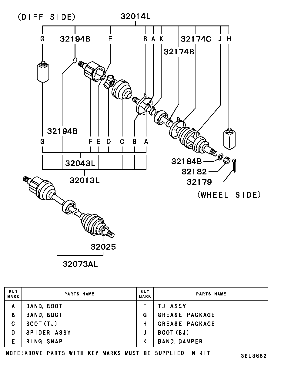 Mitsubishi MB 526 863 - Putekļusargs, Piedziņas vārpsta ps1.lv