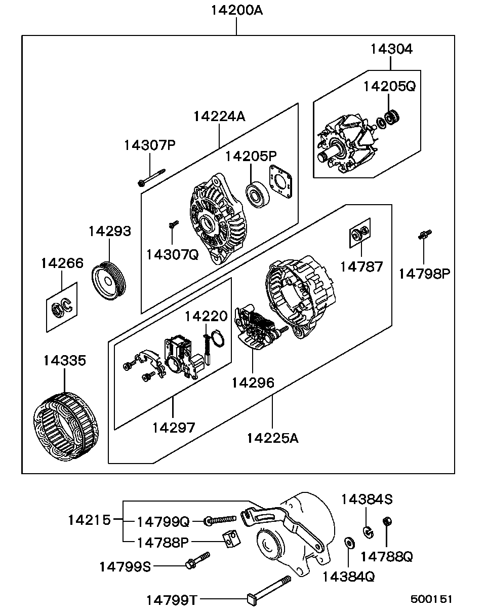 Mitsubishi MD618696 - Ģeneratora sprieguma regulators ps1.lv