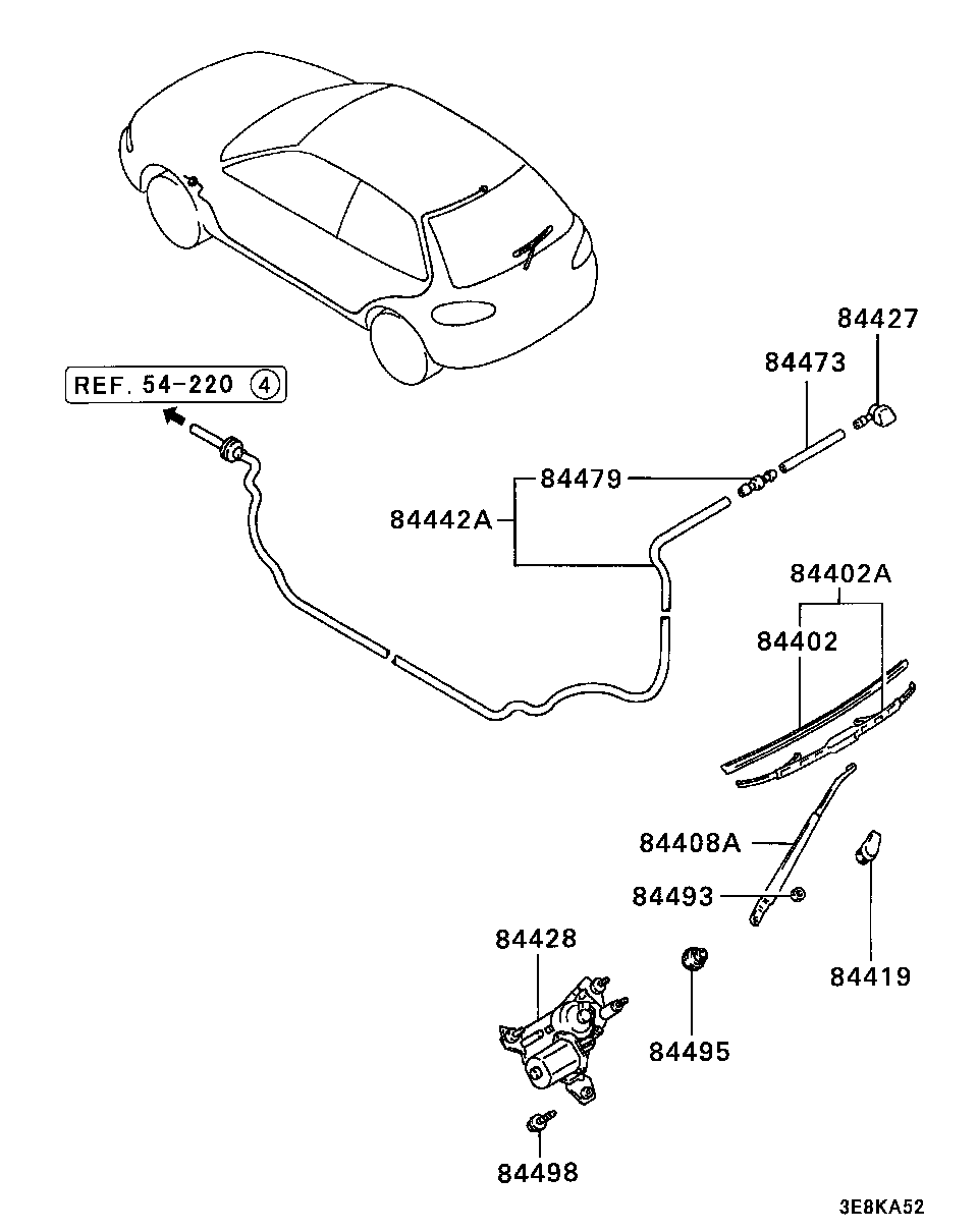 Mitsubishi MB821144 - Stikla tīrītāja slotiņa ps1.lv