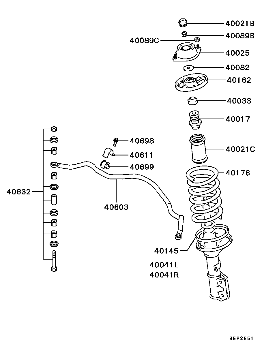 Mitsubishi MB80 8306 - Amortizatora statnes balsts ps1.lv