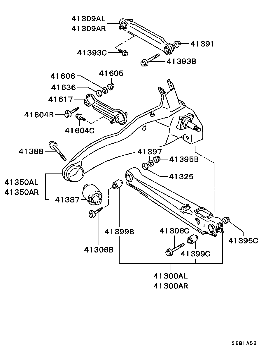 Mitsubishi MB80 9222 - Neatkarīgās balstiekārtas svira, Riteņa piekare ps1.lv