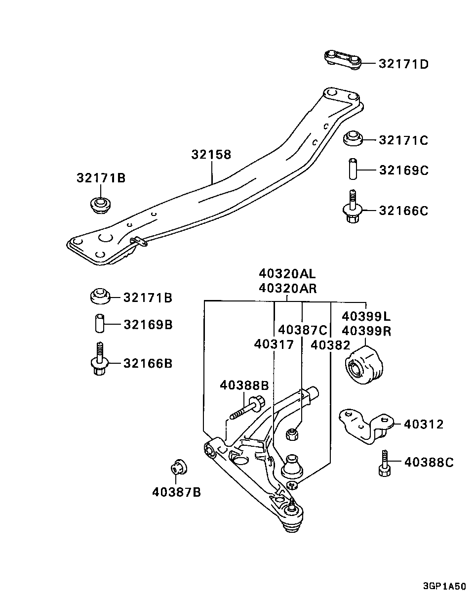 Mitsubishi MB83 1555 - Balst / Virzošais šarnīrs ps1.lv