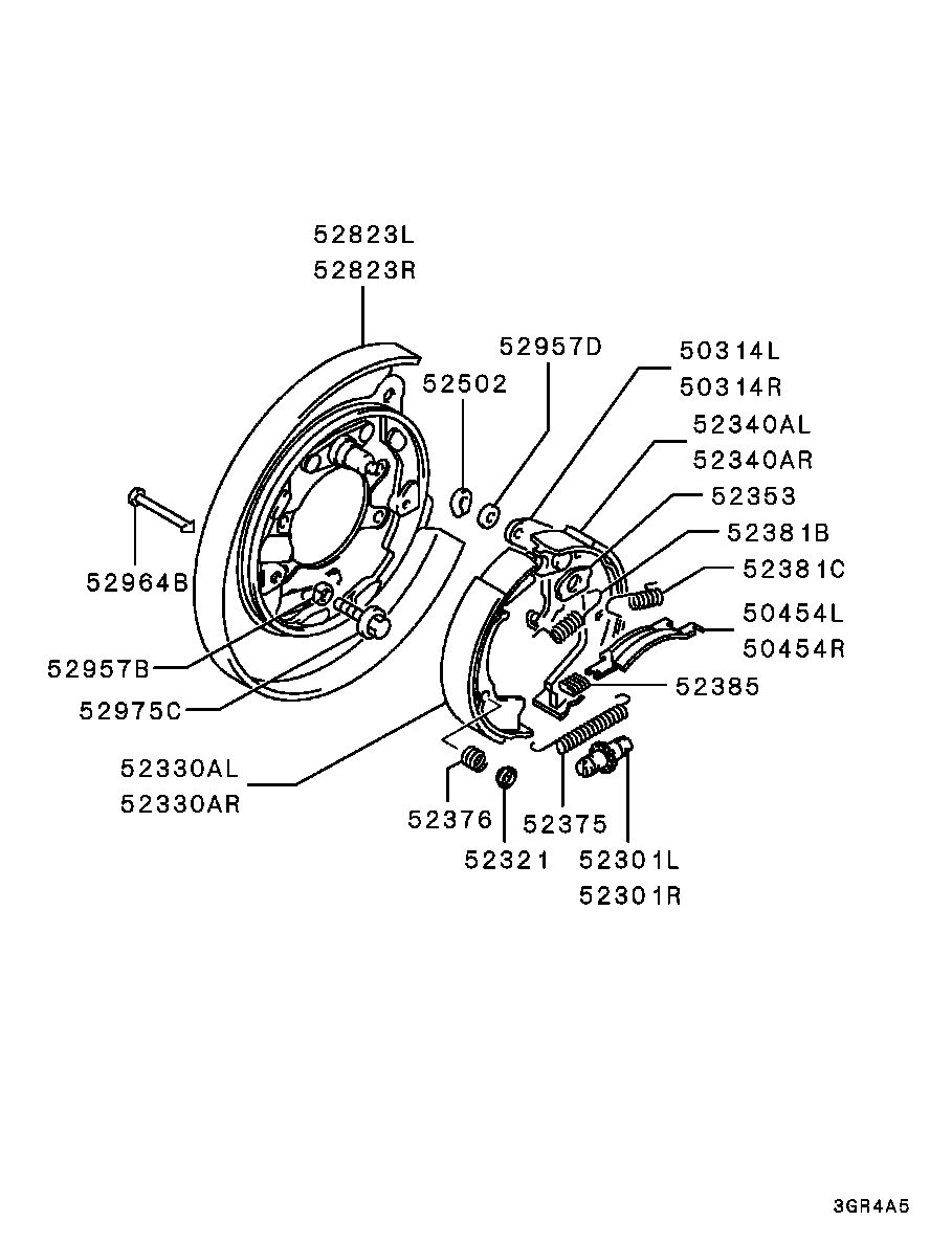 Hyundai MB668336 - Bremžu loku komplekts ps1.lv