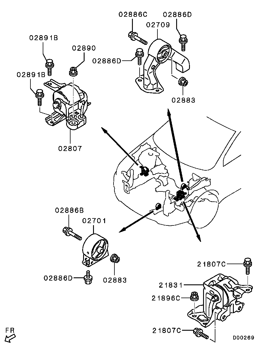 Mitsubishi MN101572 - Piekare, Dzinējs ps1.lv