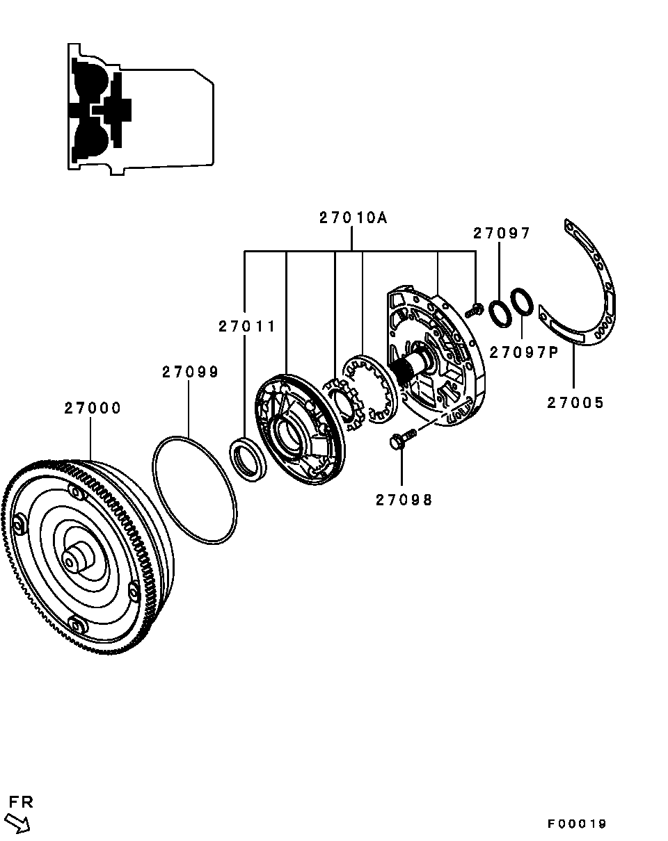 Mitsubishi MR967673 - Vārpstas blīvgredzens, Automātiskā pārnesumkārba ps1.lv