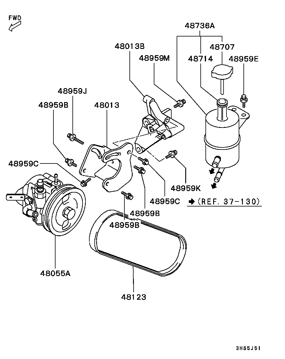 Mitsubishi MD300587 - Ķīļrievu siksna ps1.lv