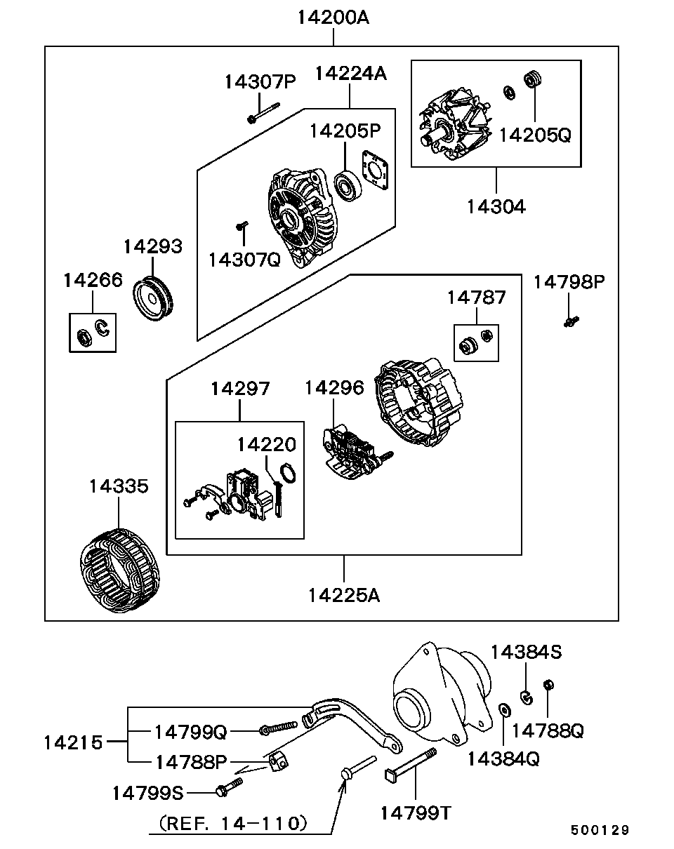 Mitsubishi MD618752 - Taisngriezis, Ģenerators ps1.lv