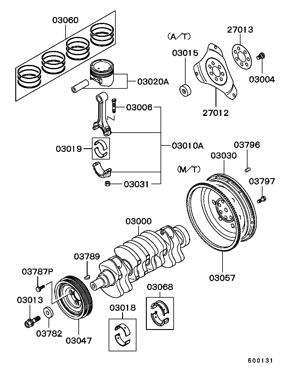 Mitsubishi MD300516 - Piedziņas skriemelis, Kloķvārpsta ps1.lv