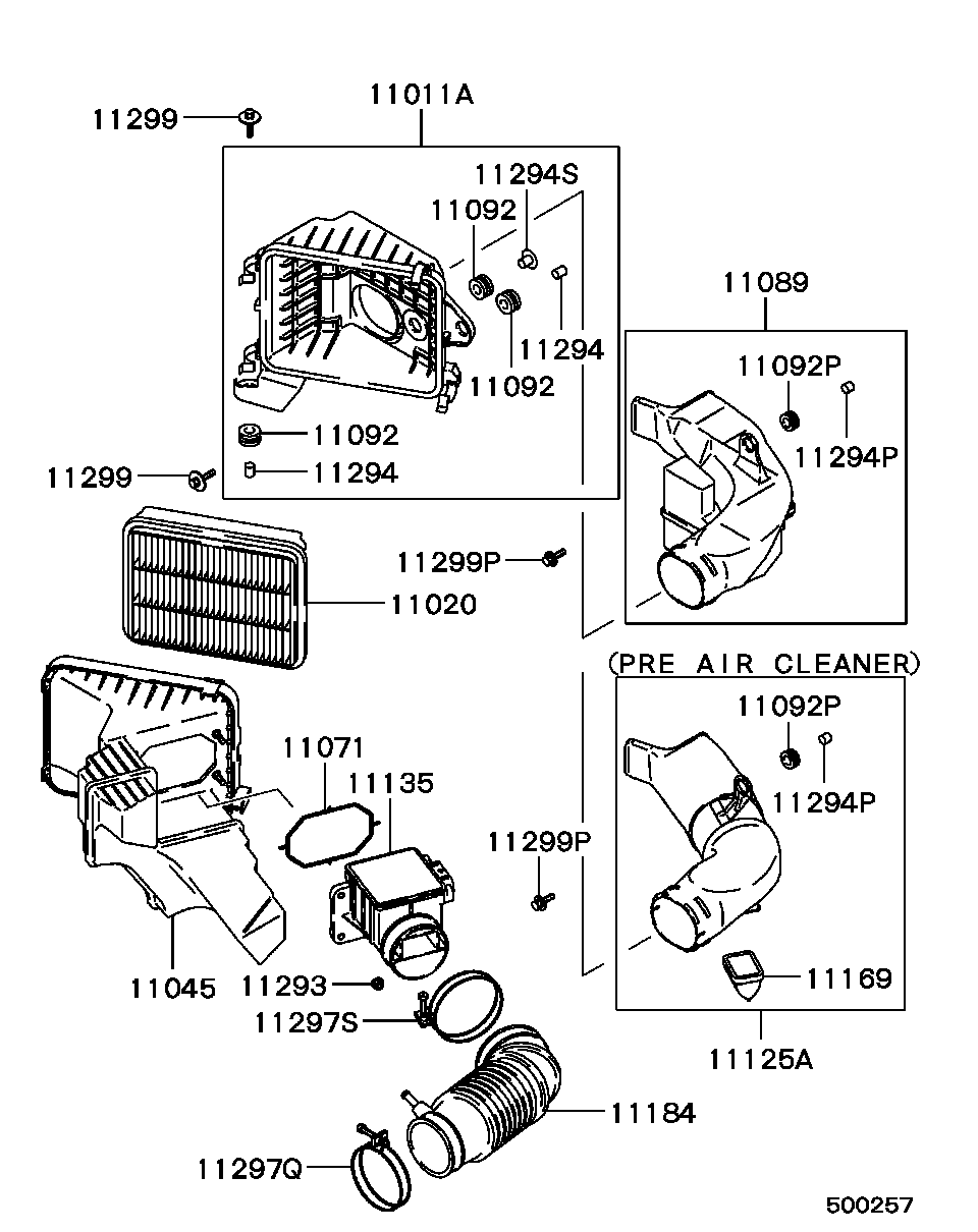 Mitsubishi MD620809 - Gaisa filtrs ps1.lv