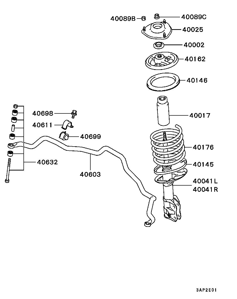 Mitsubishi MR369111 - Amortizators ps1.lv