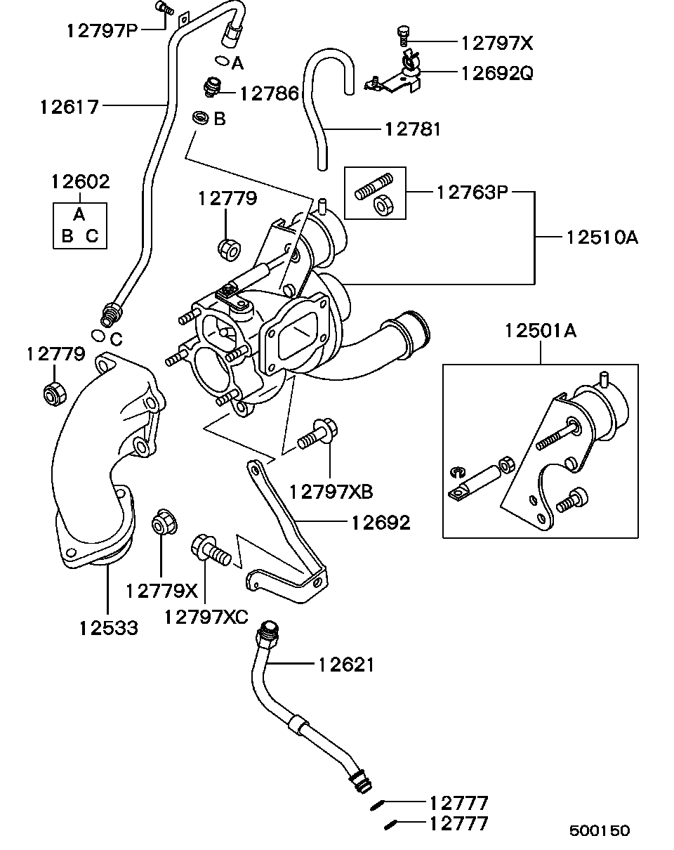 Mitsubishi M345307 - Uzgrieznis, Izplūdes kolektors ps1.lv